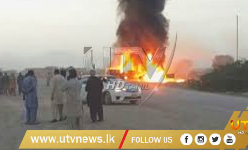 27 killed in Pakistan as bus bursts into flames after crash with truck