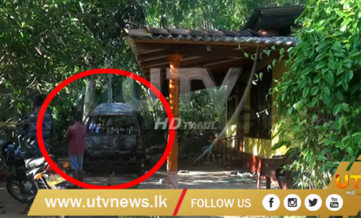A house and a van set ablaze following a New Year party clash