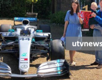 Mercedes send Lewis Hamilton’s Formula One car to cancer-stricken boy